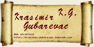 Krasimir Gubarevac vizit kartica